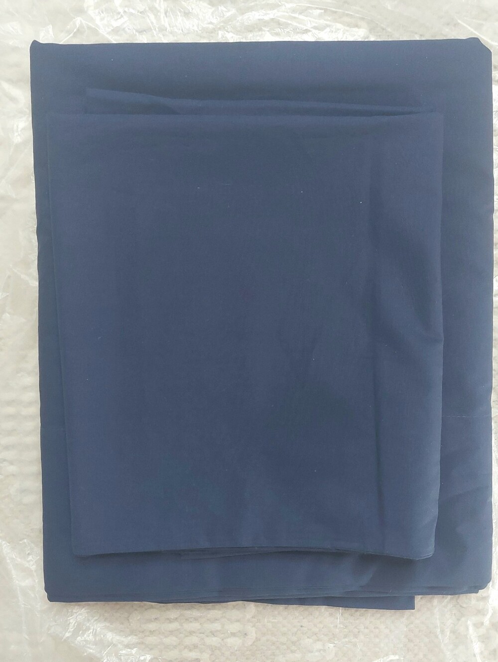 NWOT! 100% Cotton Percale Navy Top Sheet and 1 Pillowcase! King (634)